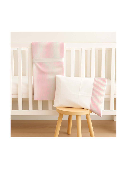 abo Baby Sheets Set Crib Cotton Pink 70x140cm 3pcs
