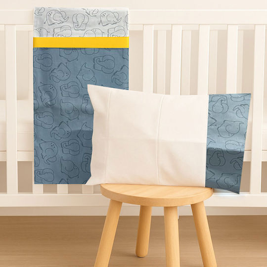 abo Комплект Бебешки Чаршафи За Количка Памучни Сив 70x140бр 3бр