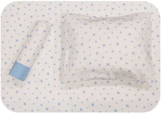 Mother Baby Fitted Baby Sheets Blue 74x140cm