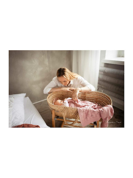 Bocioland Pătură Pepinieră Swaddling pături Bambus Bej Miętowy 80x100cm