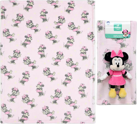 Dimcol Pătură Pepinieră Swaddling cu Ursuleț Minnie 75x100cm 2 Bucăți
