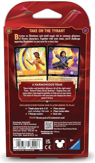 Disney Lorcana Tcg Reign Jafar Starter Deck Tiana Bruno