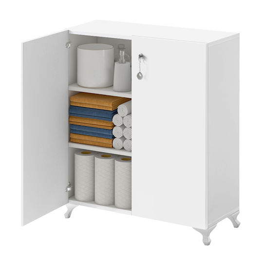 Megapap Cilem Ντουλάπι Μπάνιου 70x32x88cm Λευκό