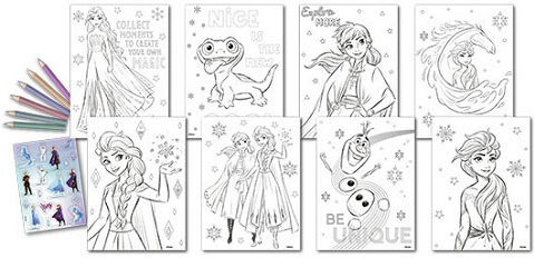Disney Frozen Colouring Set Stickers 24 Τεμ