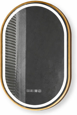 Badezimmerspiegel LED Berührung Mirrorlux Helios S-4971g Oval 900x600mm Gold