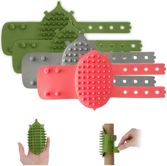 Cat Brush Scraper Silicone Self Grooming Strap Pink