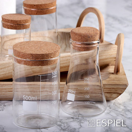 Espiel Σετ 6τμχ Βάζα Γενικής Χρήσης με Φελλό Γυάλινο 500ml