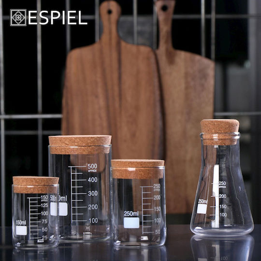 Espiel Set of 6 General Use Food Jars with Cork 500ml 6 Pieces