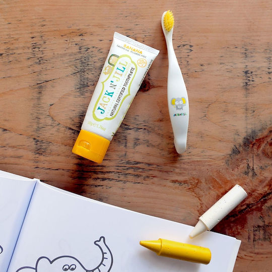 Jack n' Jill Baby Toothpaste for 6m+ with Banana Flavor Fluoride-Free 50gr