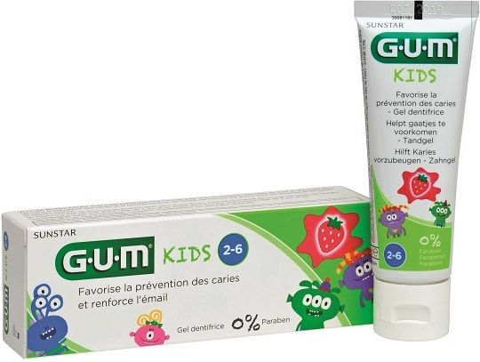 GUM Παιδική Οδοντόκρεμα για 3+ Χρονών με Γεύση Φράουλα 50ml