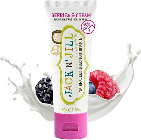 Jack n' Jill Βρεφική Οδοντόκρεμα για 6m+ με Γεύση Berries Χωρίς Φθόριο 50gr