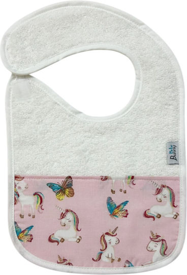 Bunny Bebe Lätzchen Stoff mit Bügelverschluss und Schlaufe Pink