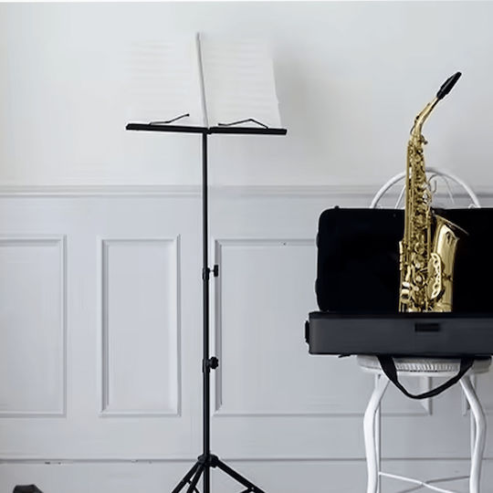 Suprimo D3 Music Stand Sheet Music Holder Adjustable Foldable Black 82-146 Cm Up To 10 Kg