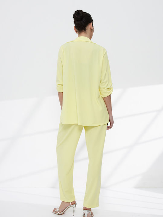 Women's Yellow Suit in Loose Fit