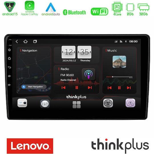 Lenovo Car Audio System for Renault Express 2020-2025 (Bluetooth/USB/AUX/WiFi/GPS/Apple-Carplay/Android-Auto) with Touch Screen 9"