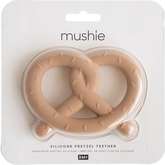 Mushie Pretzel Silicone Teething Ring for 3 m+