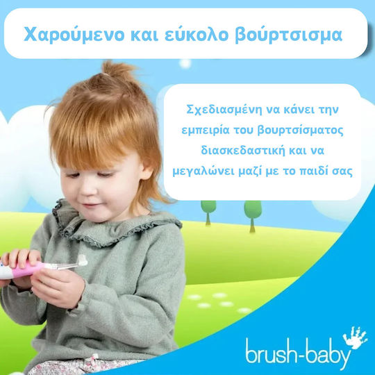 Brush Baby Babysonic Children's Electric Toothbrush with Chronograph for 0m+ Blue with Replacement Heads
