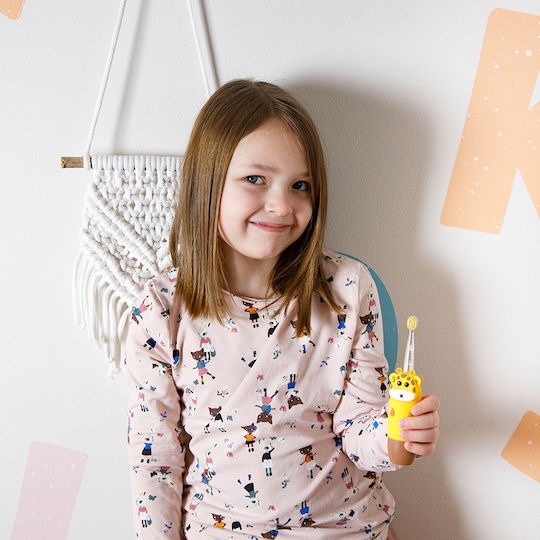 innoGio GIOgiraffe Children's Electric Toothbrush with Chronograph for 2+ Years Giraffe with Replacement Heads