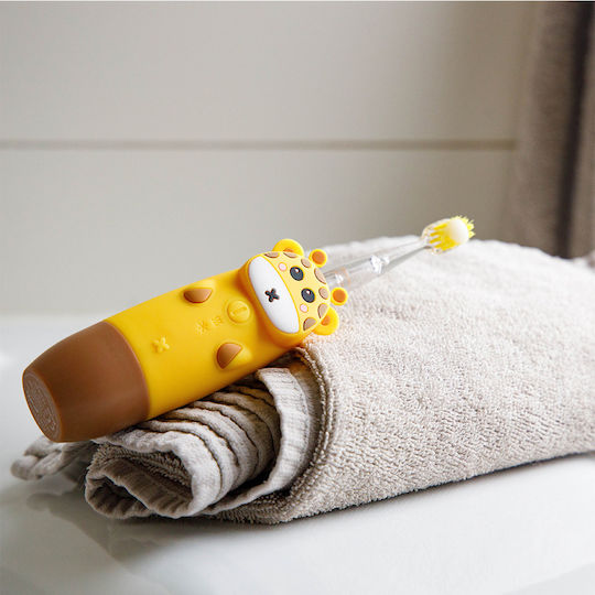innoGio GIOgiraffe Children's Electric Toothbrush with Chronograph for 2+ Years Giraffe with Replacement Heads