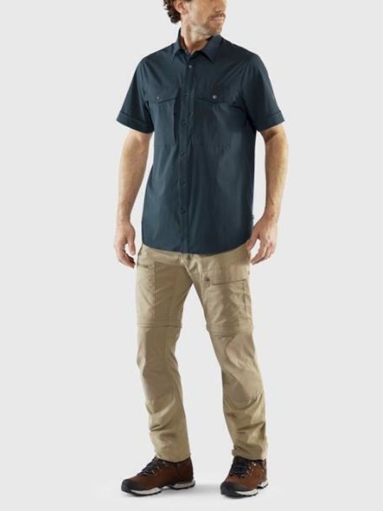 Men's Shirt Short-sleeved Navy Blue