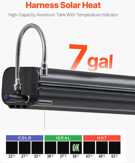 Vevor 7 Gal Roof Rack Tank Water Portable Water Tank Splash Protection Panel