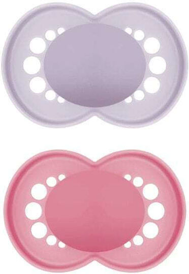 Mam Original Unprinted Orthodontic Pacifiers Silicone Matt for 6-16 months 2pcs