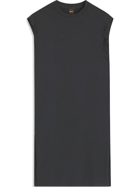 Sommer Midi Damenkleid Schwarz