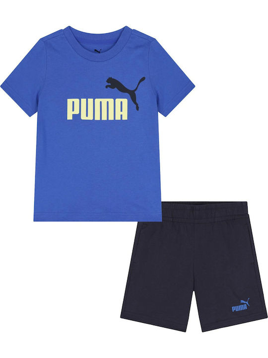 Kids Set with Shorts Summer 2pcs Blue & Navy Blue 68629850