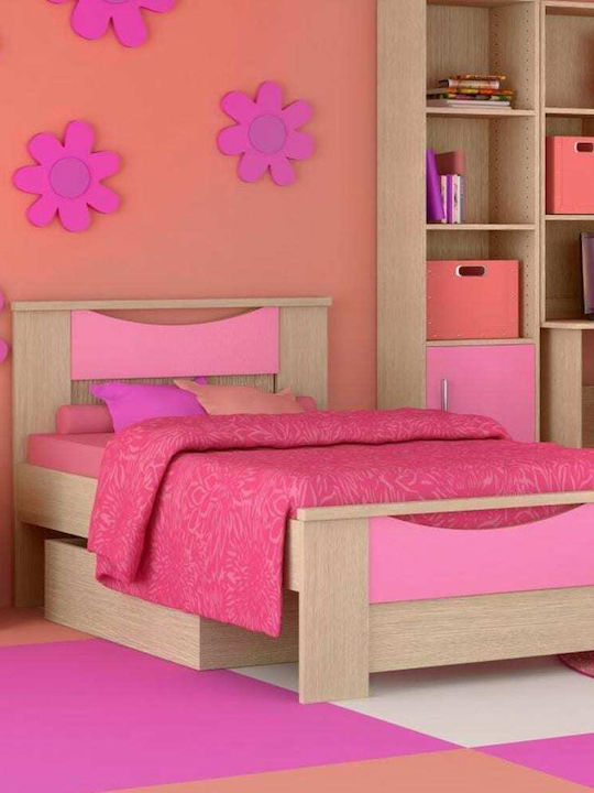 Smile Kids Bed Semi Double Pink for Mattress 110x190cm