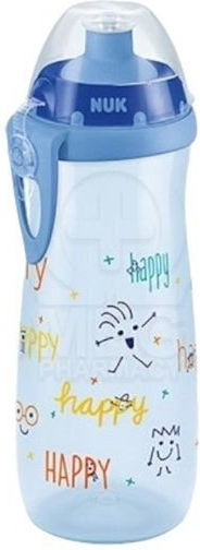 Nuk First Choice Sports Cup Educational Sippy Cup Plastic Blue Happy Blue for 36m+m+ 450ml
