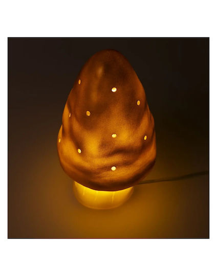 Egmont LED Kinder Dekorative Lampe Pilz Small Orange 15x15x28εκ.