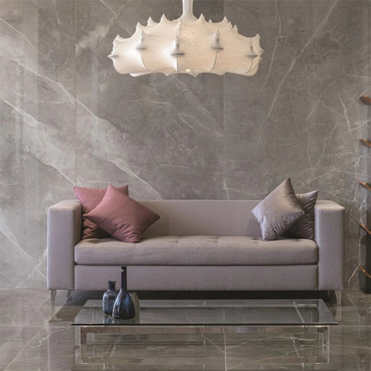 Rak Ceramics Amani Fliese Für Boden / Wand Für Küche / Badezimmer Aus Granit Glänzende Oberfläche 120x60cm Hellgrau