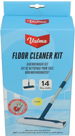 Valma Mop Rotativ Pentru Parchet Cu Mâner 110cm + 14 Lavete 3202701
