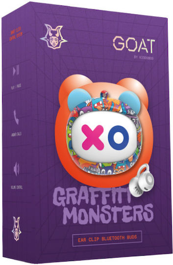 Kiddoboo GOAT Open Ear Bluetooth Handsfree Ακουστικά με Θήκη Φόρτισης Graffity Monsters