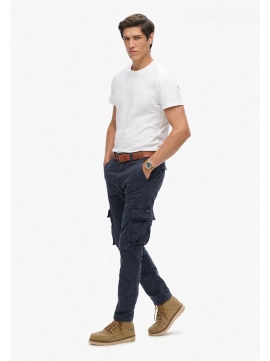 Ανδρικό Παντελόνι Cargo Ελαστικό Regular Fit French-navy