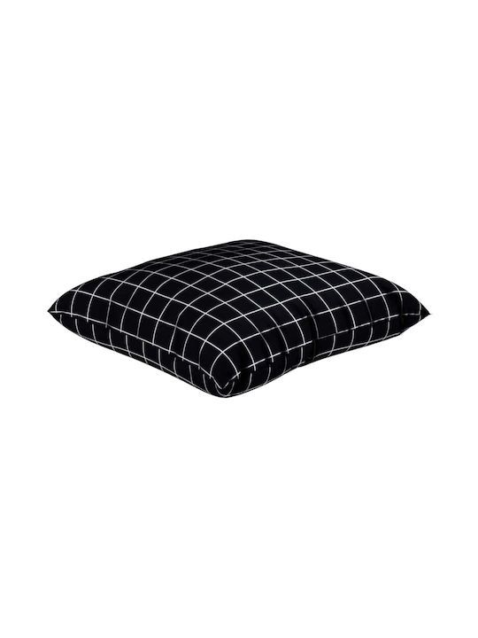 vidaXL Sofa-Kissen Schwarzes Karomuster 40x40cm