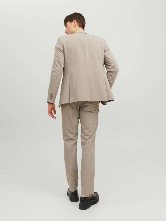 Men’s Suit Jacket with Slim Fit White Pepper