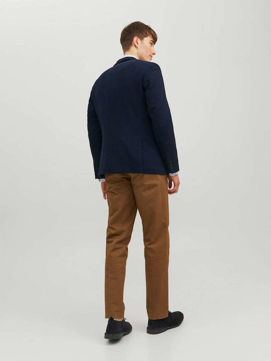 Men’s Suit Jacket with Slim Fit Navy Blue