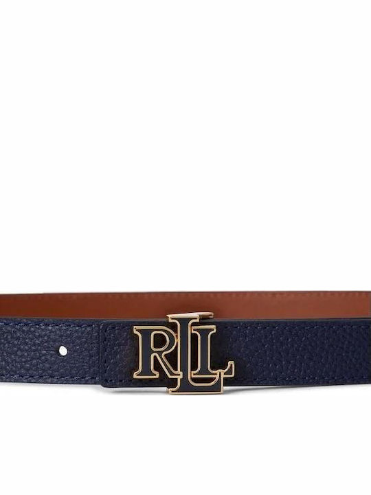 Leather Women's Belt Navy Blue