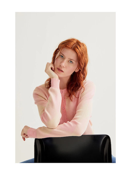 Women's Knitted Cardigan Pink
