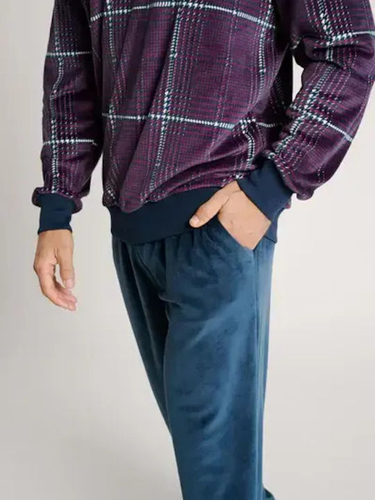 Muydemi Winter Men's Pyjamas Grená