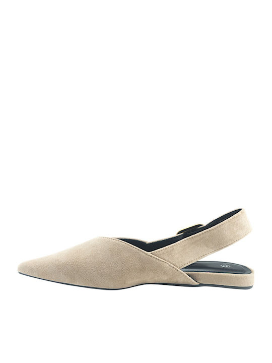 Damen Ballerinas in Beige Farbe