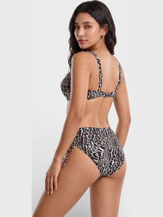 Set Bikini Animal Print Καφέ