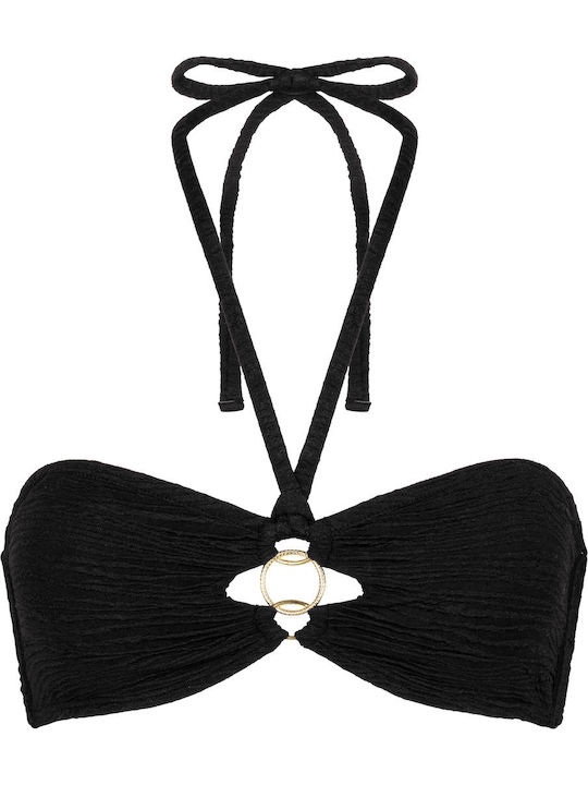 Trägerloses Bikinioberteil Schwarz