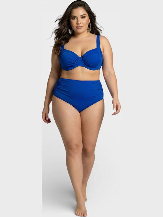 Set Bikini Ψηλόμεσο Μπλε