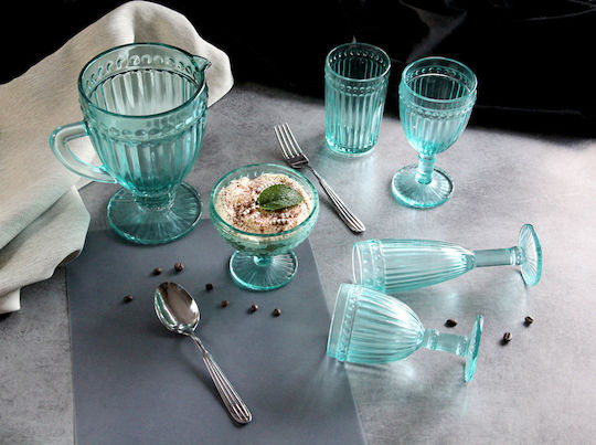 Raki Serving Bowls Ice Cream Round Glass Green With Diameter 12cm 6 Pieces