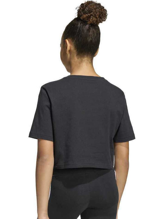Kids Crop Top Short-Sleeved Black Adidas