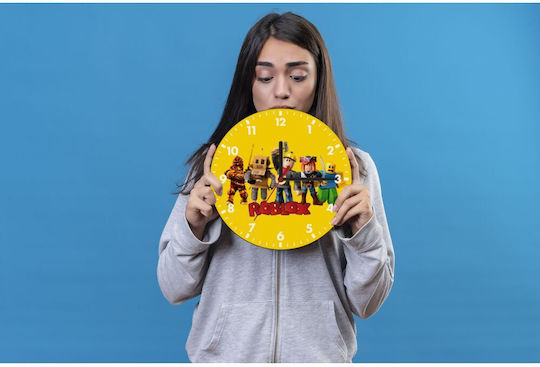 Koupakoupa Ceas De Perete Pentru Copii Roblox Squad Din Lemn 20 Cm