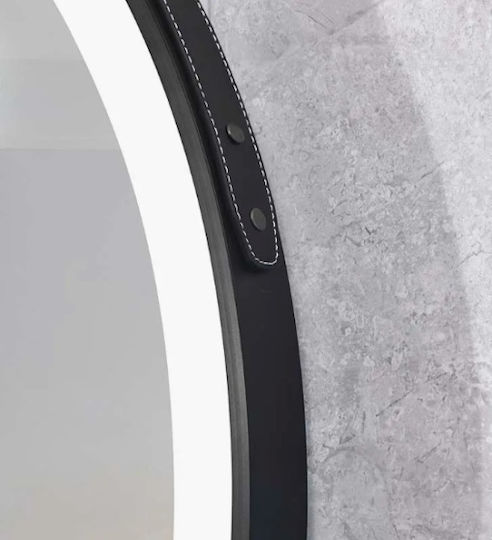 Bathroom Mirror Imanda Led Touch Mirrorlux Selene S-4676b Round Diameter 800mm Black
