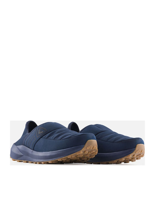 Heel Enclosed Winter Men's Slippers Blue